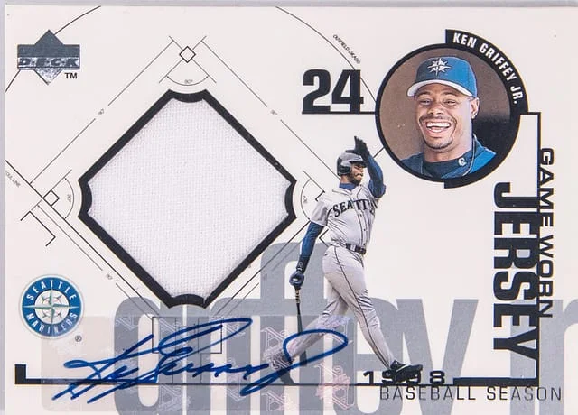 1998 Upper Deck Ken Griffey Jr. Game Worn Jersey #KG-H card image