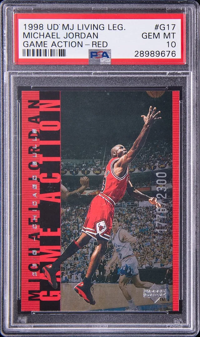 1998 Upper Deck Michael Jordan MJ Living Legend Game Action Red #G17 card image