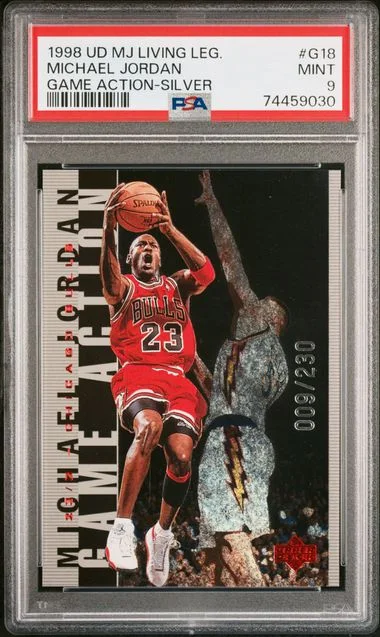 1998 Upper Deck Michael Jordan MJ Living Legend Game Action Silver #G18 card image