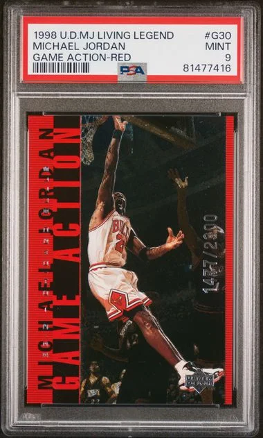 1998 Upper Deck Michael Jordan MJ Living Legend Game Action Red #G30 card image