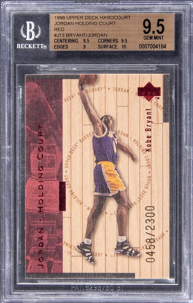 1998 Upper Deck Michael Jordan, Kobe Bryant Jordan Holding Court #J13 card image