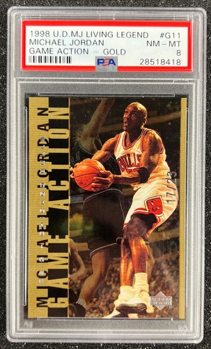 1998 Upper Deck Michael Jordan Living Legend Michael Jordan Game Action Gold #G11 card image