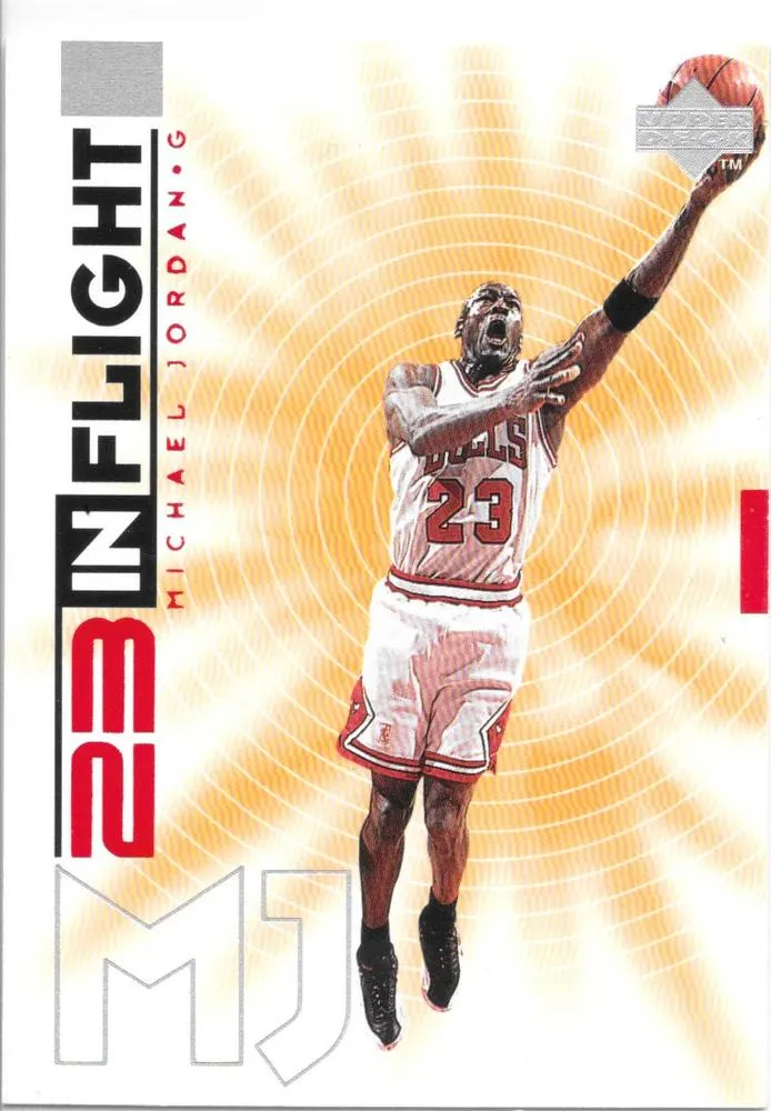 1998 Upper Deck Michael Jordan Living Legend Michael Jordan In-Flight #IF3 card image