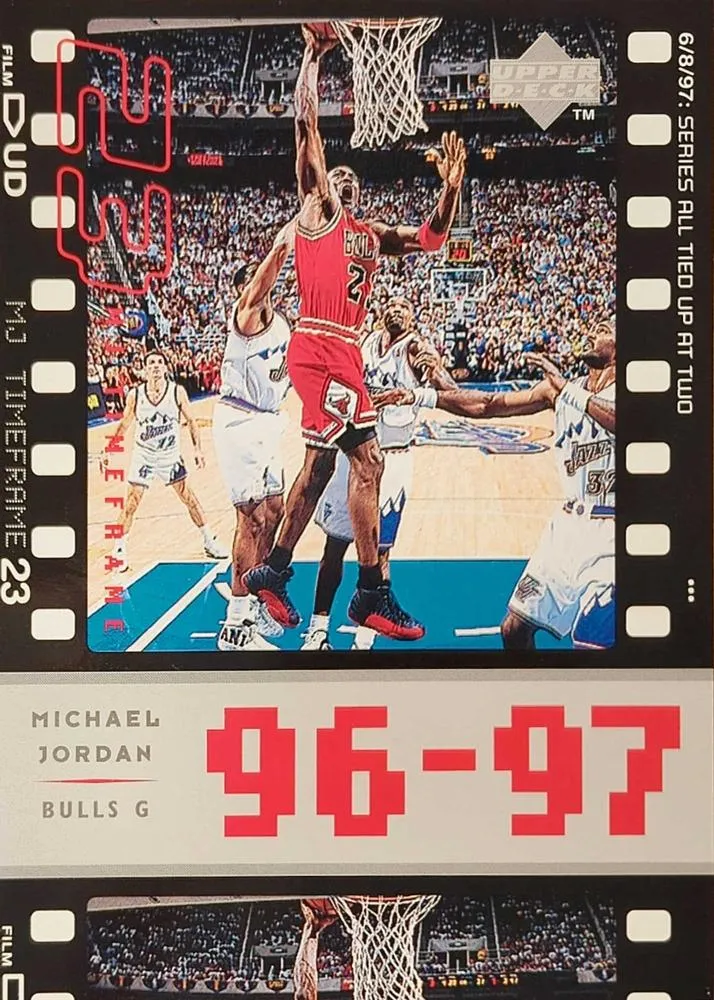 1998 Upper Deck Michael Jordan Living Legend Michael Jordan Timeframe Jumbo #J4 card image