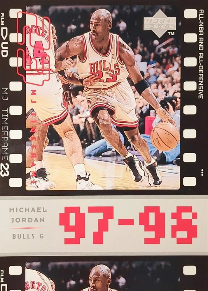 1998 Upper Deck Michael Jordan Living Legend Michael Jordan Timeframe Jumbo #J5 card image