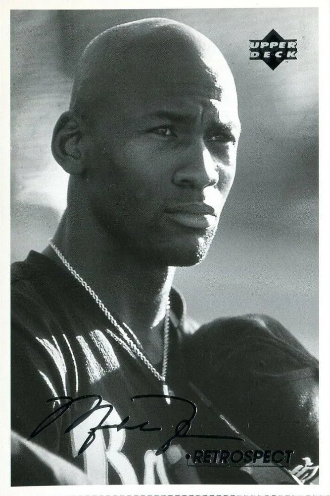 1998 Upper Deck Michael Jordan Retrospect Postcards Michael Jordan #MJR3 card image