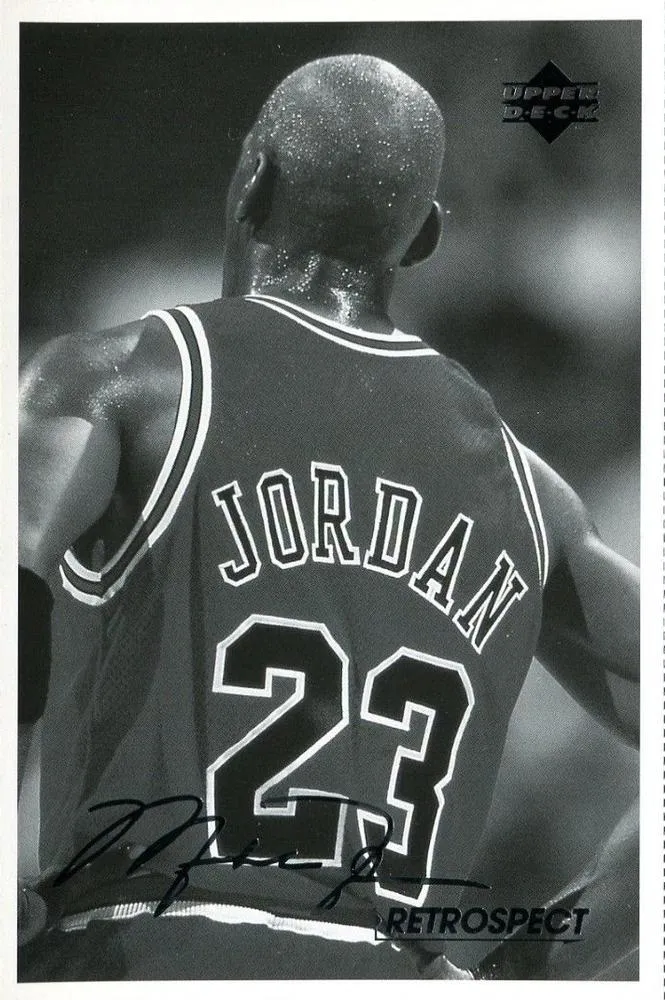 1998 Upper Deck Michael Jordan Retrospect Postcards Michael Jordan #MJR6 card image