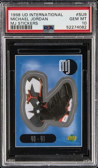 1998 Upper Deck Michael Jordan International MJ Stickers #SU9 card image