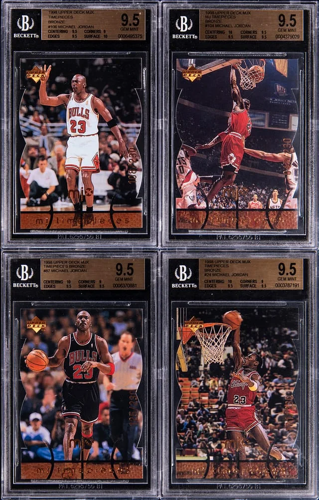 1998 Upper Deck MJX Timepieces Bronze Michael Jordan Collection (4) #no-number card image