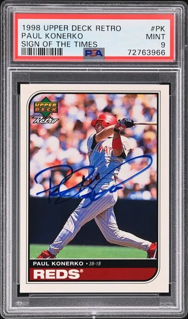 1998 Upper Deck Paul Konerko Retro Sign Of The Times #PK card image