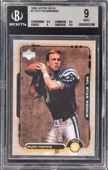 1998 Upper Deck Peyton Manning #1 card image
