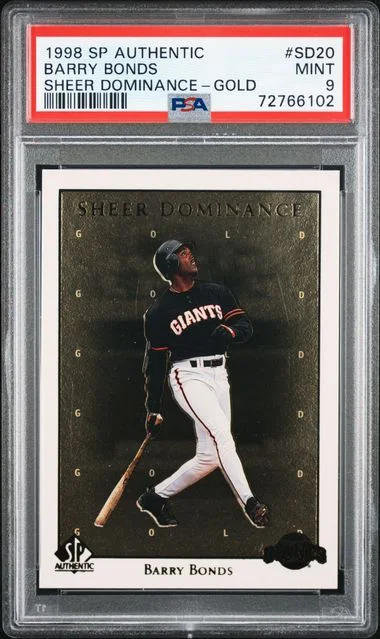 1998 Upper Deck SP Authentic Barry Bonds ( Sheer Dominance Gold #SD20 card image
