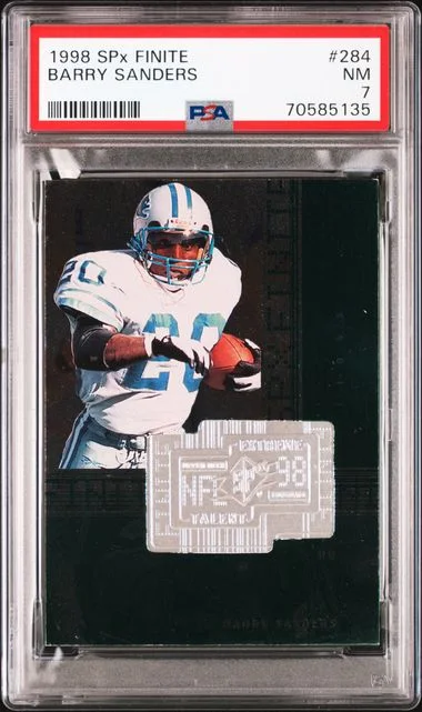 1998 Upper Deck SPx Barry Sanders Finite #284 card image