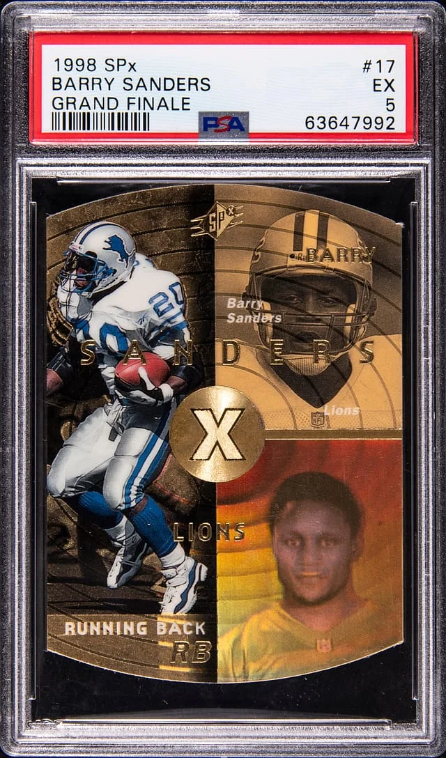 1998 Upper Deck SPx Barry Sanders (/50) Grand Finale #17 card image
