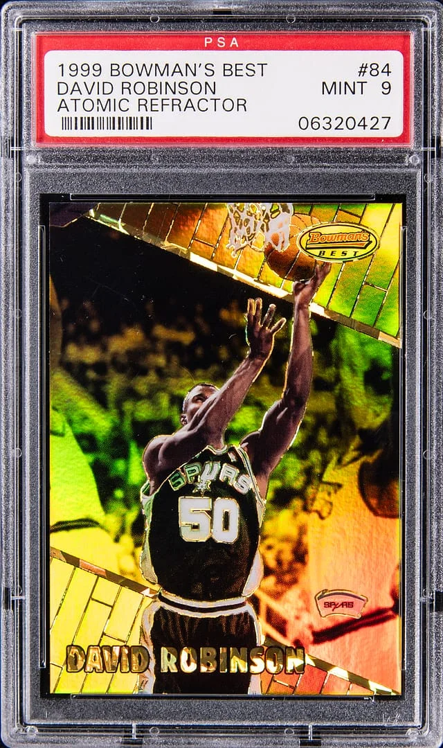 1999-00 Bowman's Best David Robinson Atomic Refractor #84 card image