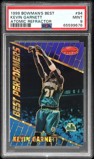 1999-00 Bowman's Best Kevin Garnett Atomic Refractor #94 card image