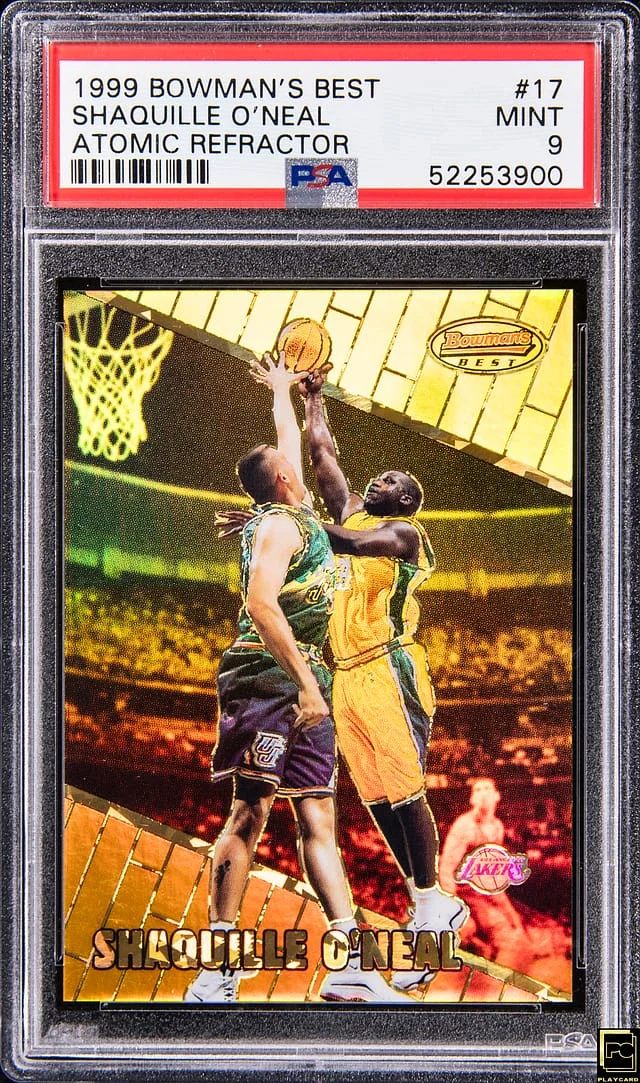 1999-00 Bowman's Best Shaquille O'Neal Atomic Refractor #17 card image