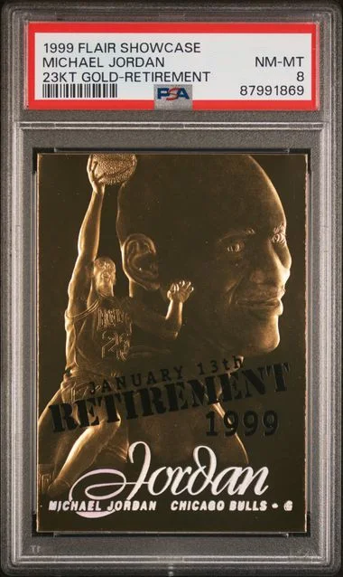 1999-00 Flair Showcase Gold-Retirement Michael Jordan Legacy Collection #23KT card image
