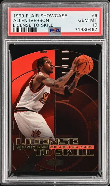 1999-00 Fleer Flair Showcase Allen Iverson License 2 Skill #6 card image