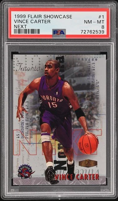 1999-00 Fleer Flair Showcase Vince Carter Next #1 card image
