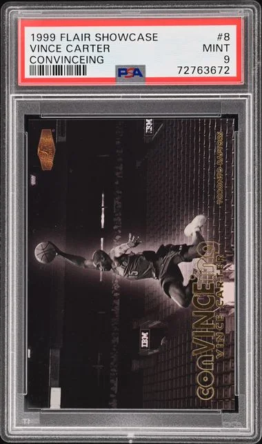 1999-00 Fleer Flair Showcase Vince Carter Convinceing #8 card image