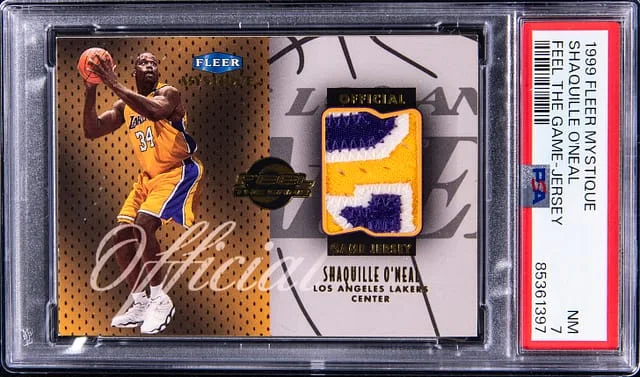 1999-00 Fleer Mystique Feel The Game Jersey Shaquille O'Neal #no-number card image