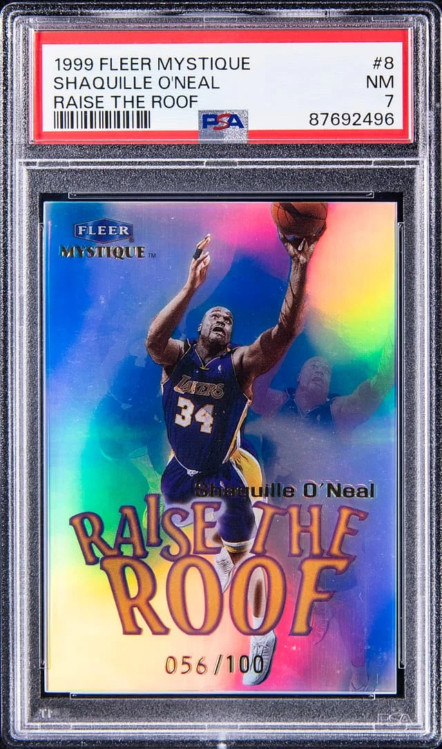 1999-00 Fleer Mystique Shaquille O'Neal Raise the Roof #8 card image
