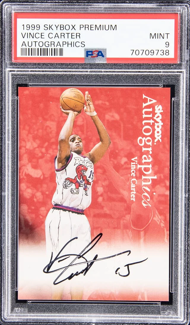 1999-00 Fleer SkyBox Premium Autographics Vince Carter #no-number card image