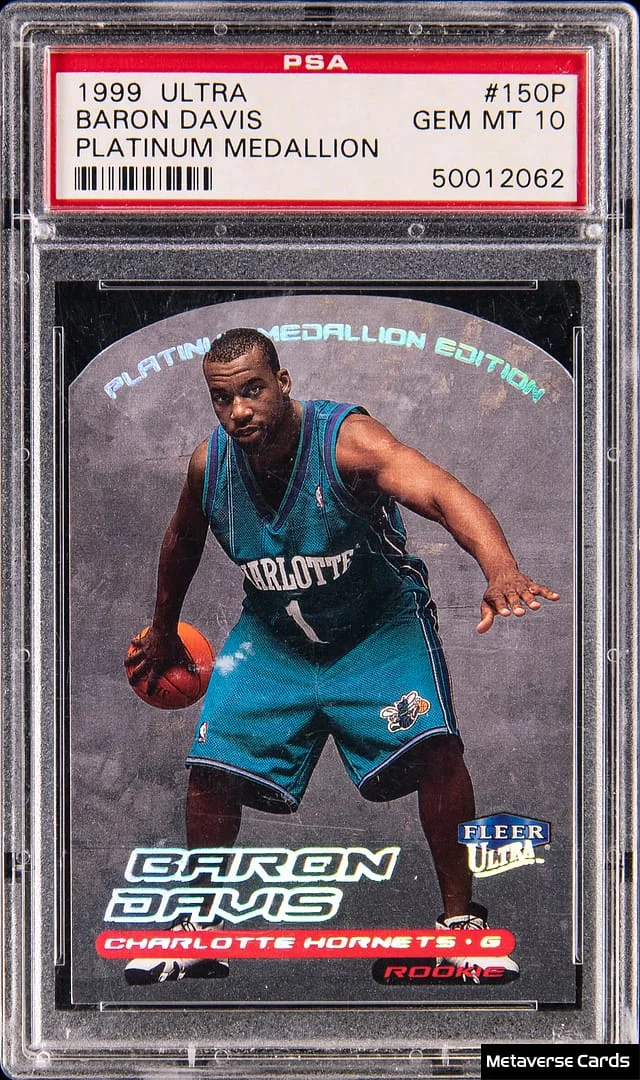 1999-00 Fleer Ultra Baron Davis Platinum Medallion #150P card image