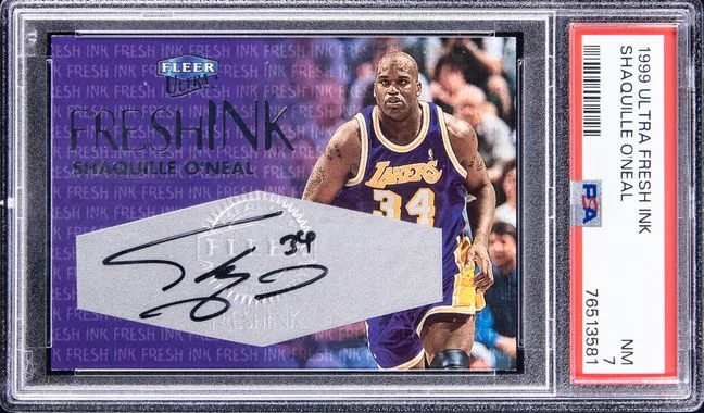 1999-00 Fleer Ultra Fresh Ink Shaquille O'Neal #no-number card image