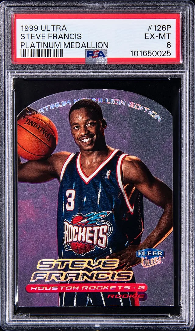 1999-00 Fleer Ultra Steve Francis Platinum Medallion #126P card image