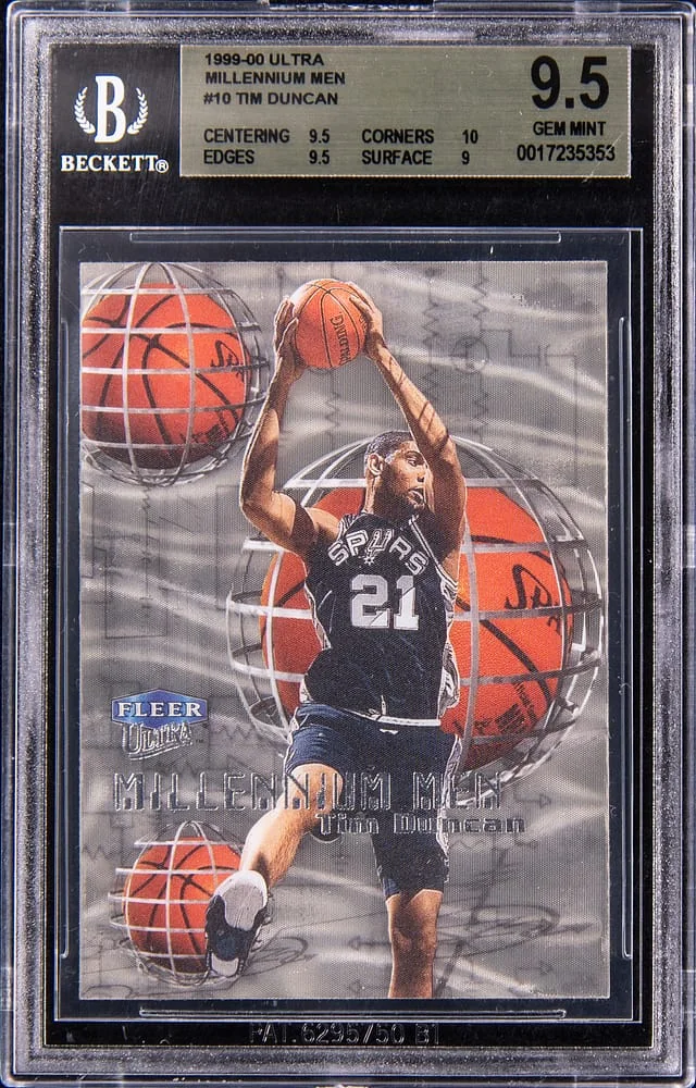 1999-00 Fleer Ultra Tim Duncan Millennium Men #10 card image