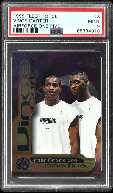 1999-00 Fleer Vince Carter Force Air Force One Five #8 card image