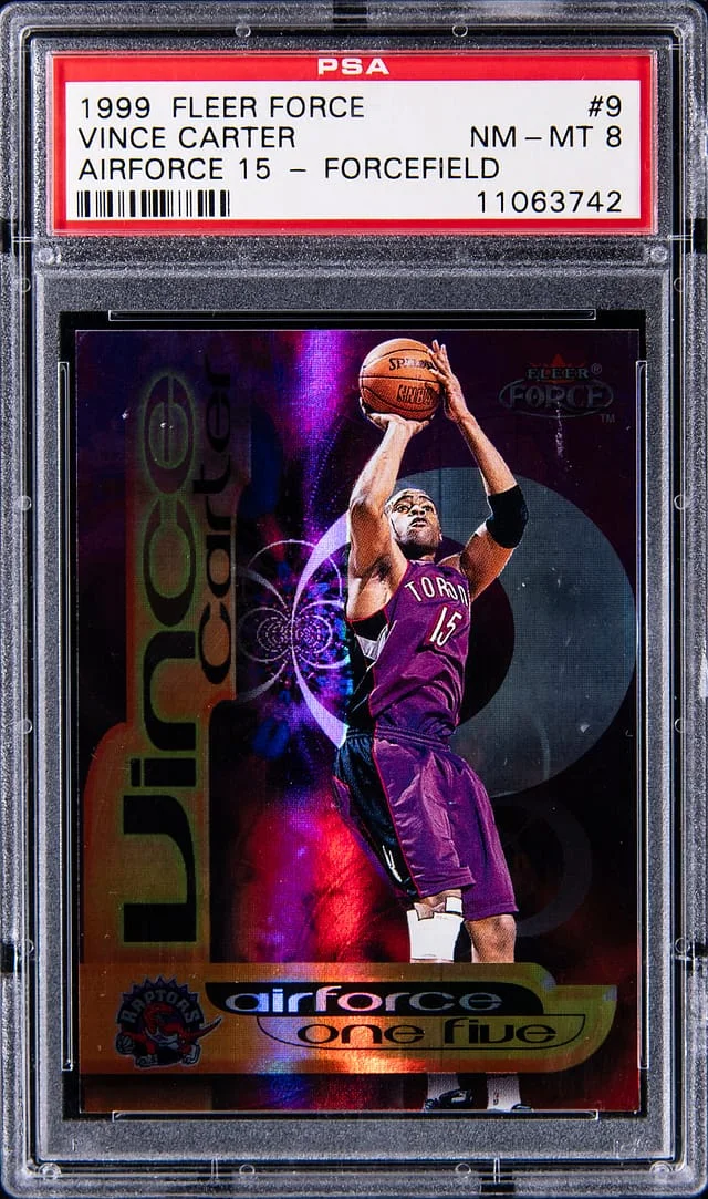 1999-00 Fleer Vince Carter Force Airforce 15 Forcefield #9 card image