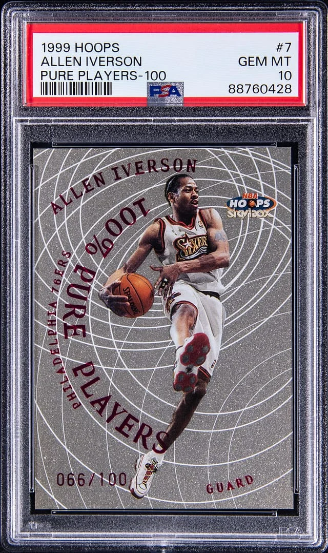 1999-00 Hoops Allen Iverson Pure Players 100 Percent #7 card image