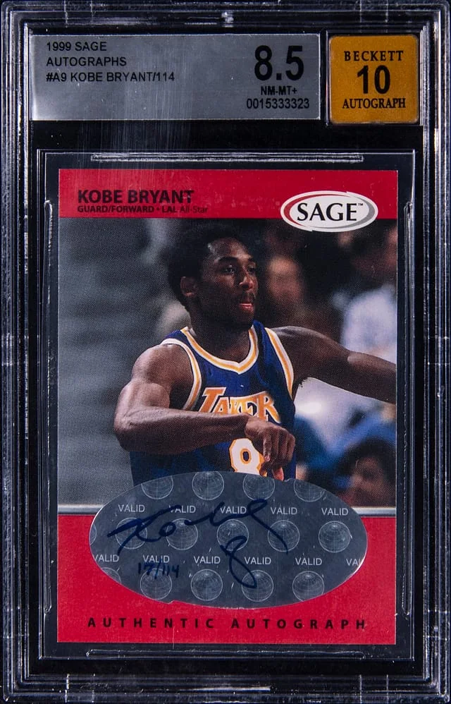 1999-00 SAGE Autographs Kobe Bryant #A9 card image