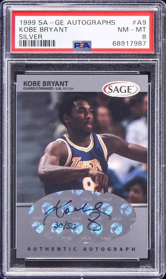 1999-00 SAGE Autographs Silver Kobe Bryant #A9 card image