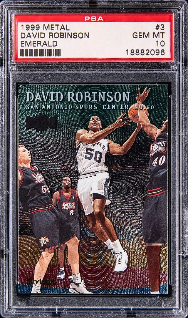 1999-00 SkyBox David Robinson Metal Emerald #3 card image