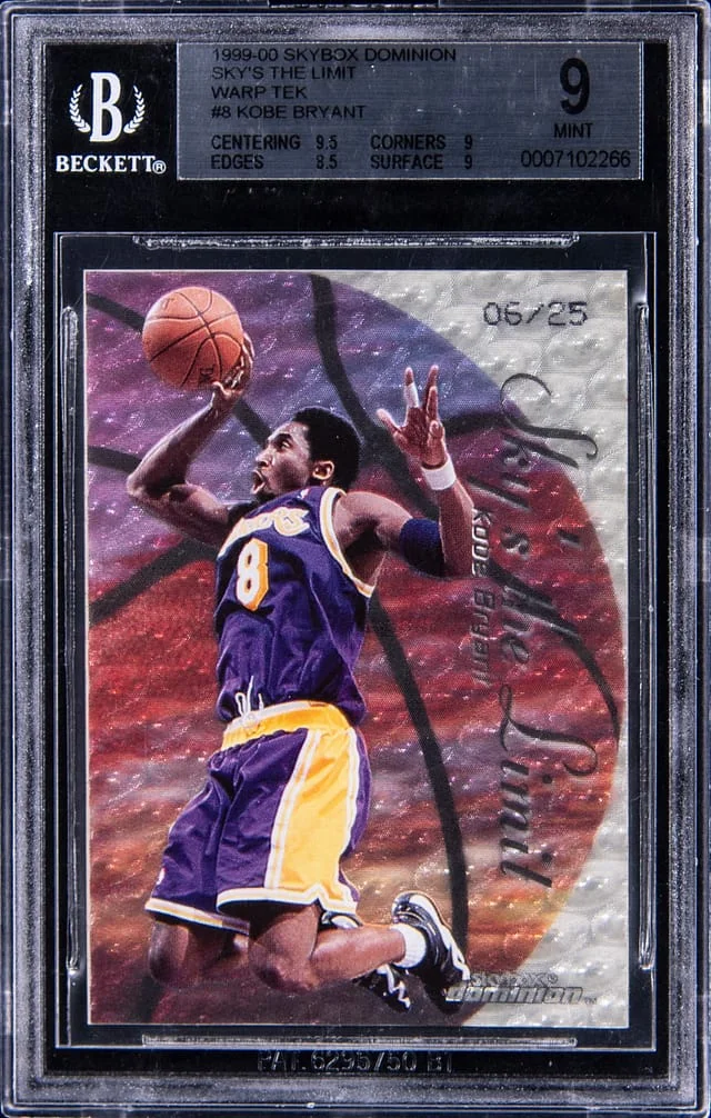 1999-00 SkyBox Dominion Kobe Bryant Sky's the Limit Warp Tek #8 card image