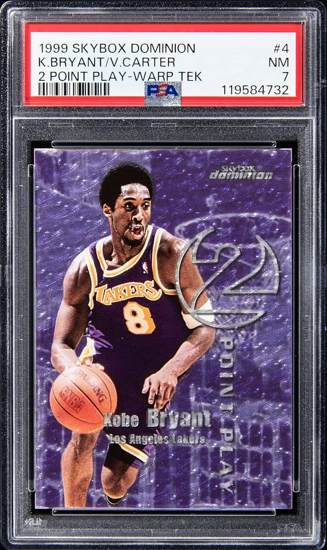 1999-00 SkyBox Dominion Point Play Warp Tek # Kobe Bryant/Vince Carter #2 card image