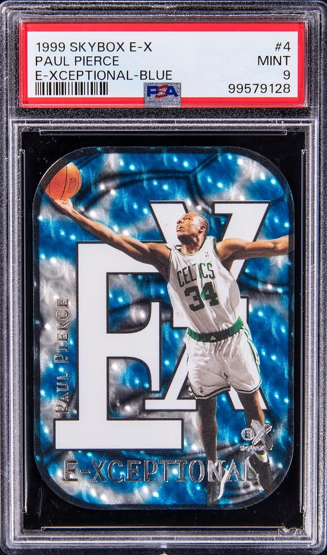 1999-00 SkyBox E-X Paul Pierce E-Xceptional-Blue #4 card image