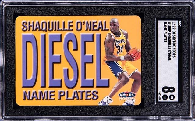 1999-00 SkyBox Hoops Shaquille O'Neal Name Plates #10NP card image