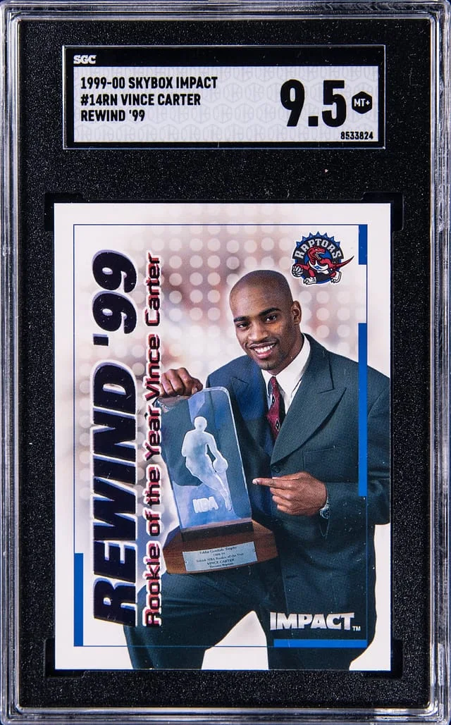 1999-00 SkyBox Impact Vince Carter Rewind '99 #14RN card image