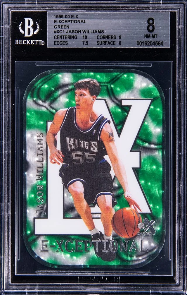 1999-00 SkyBox Jason Williams EX E-Xceptional Green #XC1 card image