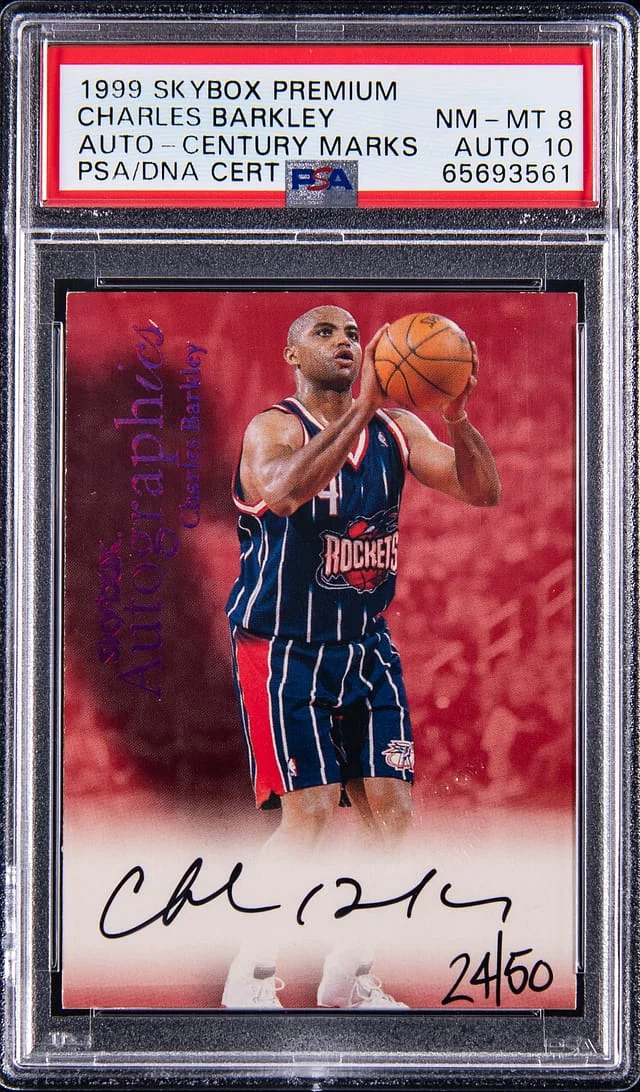 1999-00 SkyBox Premium Autographics Century Marks Charles Barkley #no-number card image