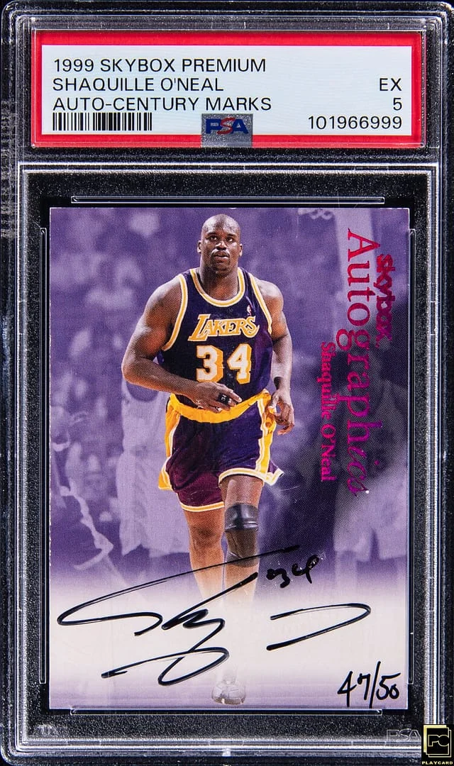 1999-00 SkyBox Premium Autographics Century Marks Shaquille O'Neal #no-number card image