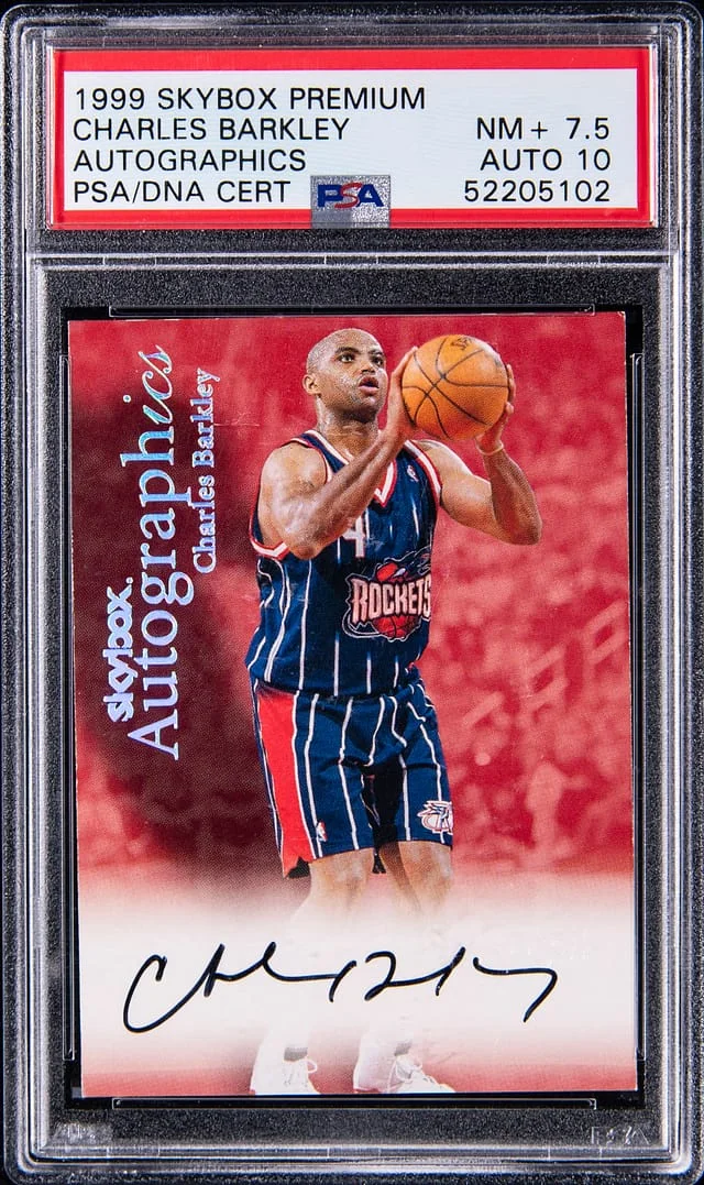 1999-00 SkyBox Premium Autographics Charles Barkley #no-number card image