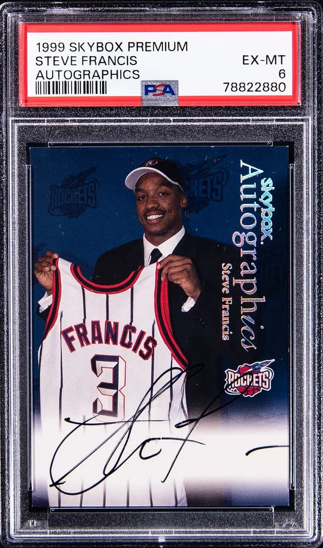 1999-00 SkyBox Premium Autographics Steve Francis #no-number card image