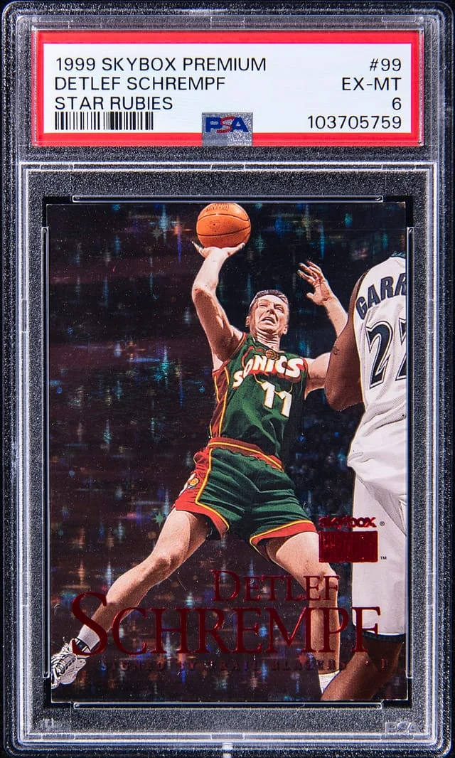 1999-00 SkyBox Premium Detlef Schrempf Star Rubies #99 card image