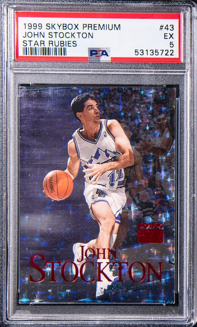 1999-00 SkyBox Premium John Stockton Star Rubies #43 card image